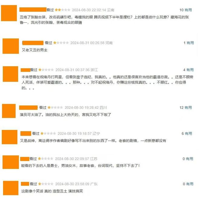 好家伙！張翰《流光引》開播就差評一片觀眾差評理由出奇的一致(圖2)