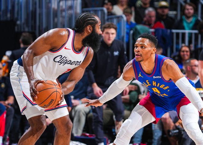 轟39分10助迎里程碑哈登強硬發(fā)聲！掘金藏隱患快船全力沖冠(圖5)